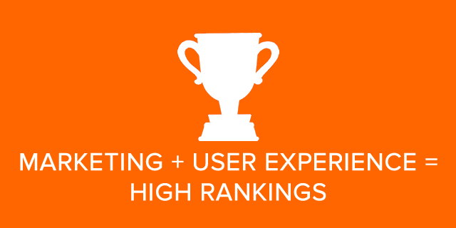 marketing + user experience = higher rankings